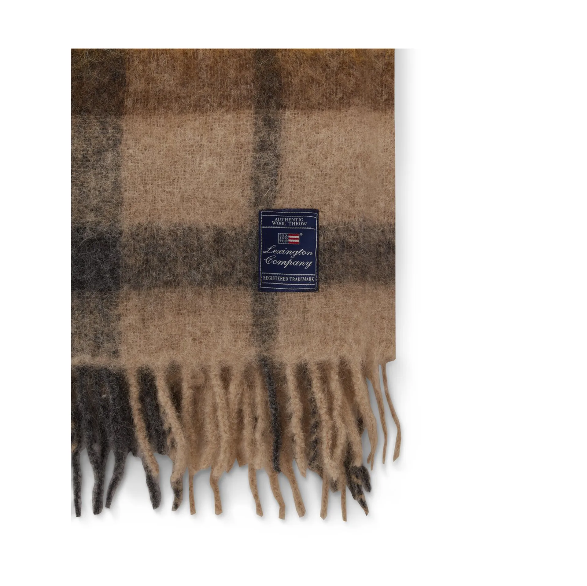 Checked Mohair Mix pläd 130x170 cm, Multi Lexington