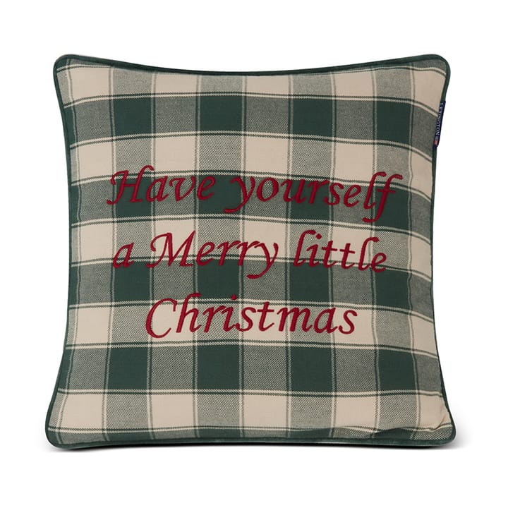Checked Organic Cotton Flannel kuddfodral 50x50 cm - Merry Little Christmas - Lexington