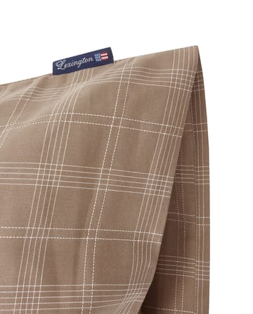Checked Pin Point Oxford örngott 65x65 cm - Brown - Lexington