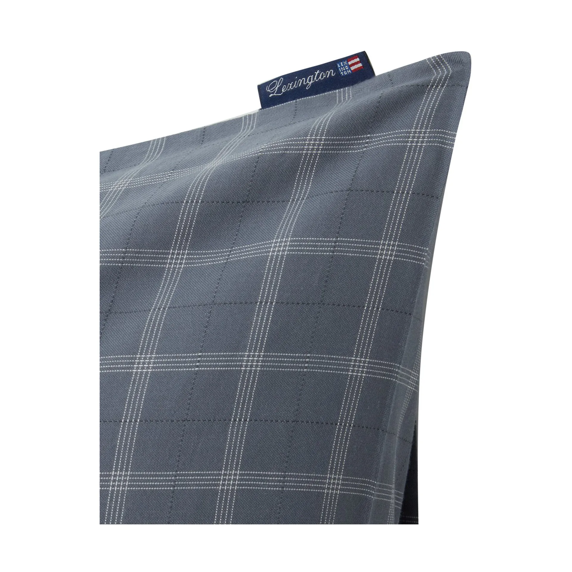 Checked Pinpoint Oxford örngott 50x60 cm, Dove Lexington