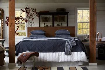 Checked Pinpoint Oxford örngott 50x60 cm - Dove - Lexington