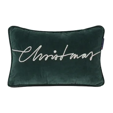 Christmas Cotton Velvet kudde 30x50 cm - Green - Lexington