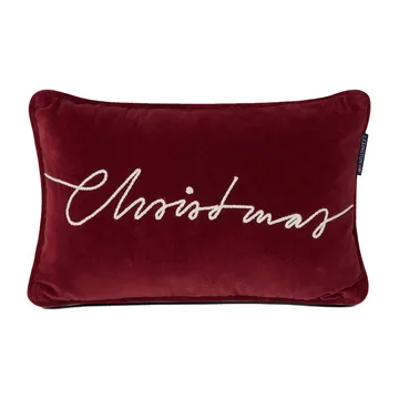 Christmas Cotton Velvet kudde 30x50 cm - Red - Lexington