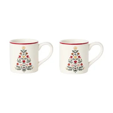 Christmas Tree mini mugg - Multi, 5,5x6 cm, 2-pack - Lexington