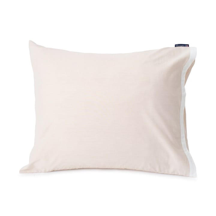 Contrast Cotton Chambray örngott 50x60 cm - Beige-vit - Lexington