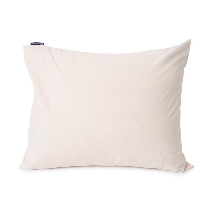Contrast Cotton Chambray örngott 50x60 cm - Beige-vit - Lexington