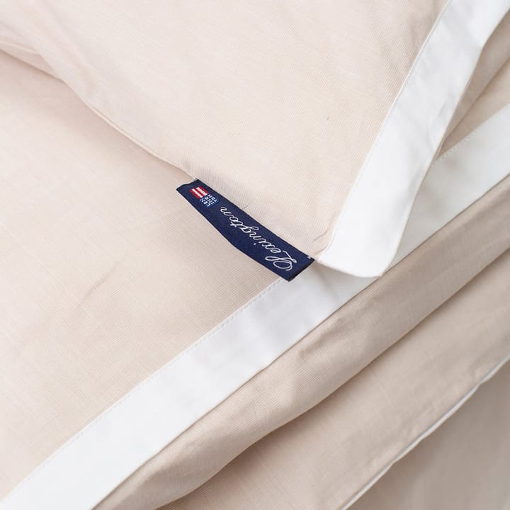 Contrast Cotton Chambray påslakan 150x210 cm - Beige-vit - Lexington