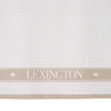 Cotton Terry Logo kökshandduk 50x70 cm - Ljusbeige-vit - Lexington