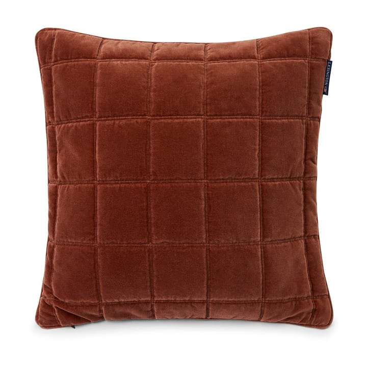 Cotton Velvet quilted kuddfodral 50x50 cm, Rustic brown Lexington