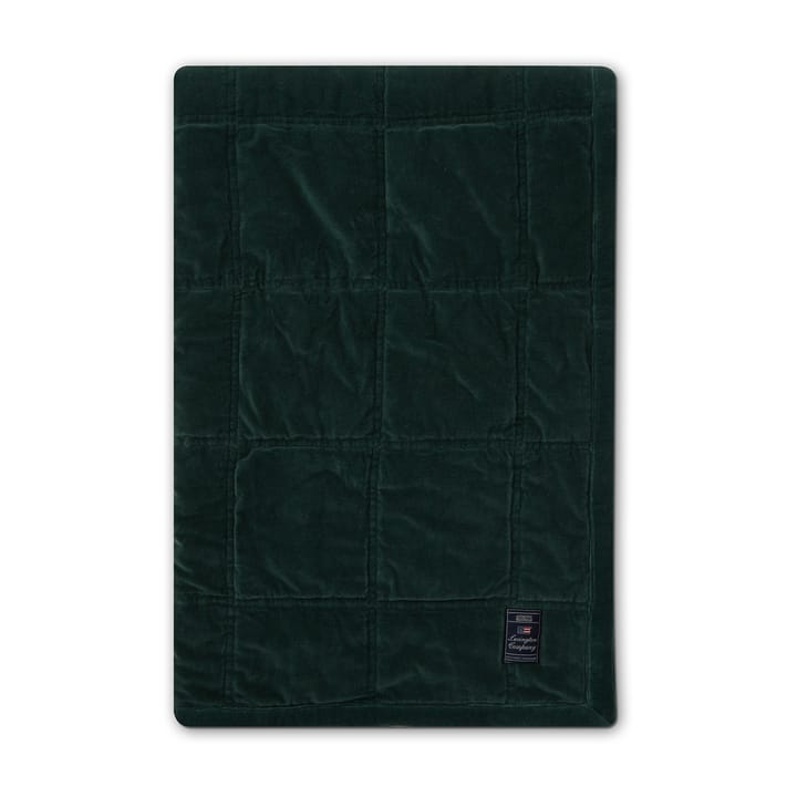 Cotton Velvet quilted överkast 160x240 cm, Green Lexington
