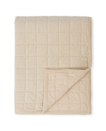 Cotton Velvet quilted överkast 160x240 cm - Light beige - Lexington