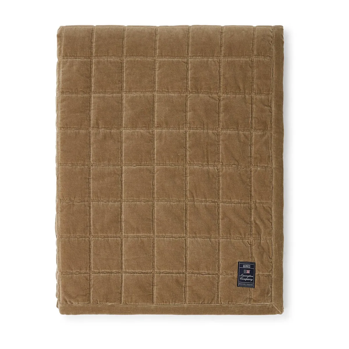 Lexington Cotton Velvet quilted överkast 160x240 cm Walnut