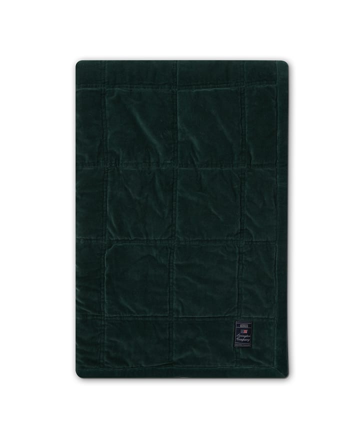 Cotton Velvet quilted överkast 240x260 cm - Green - Lexington