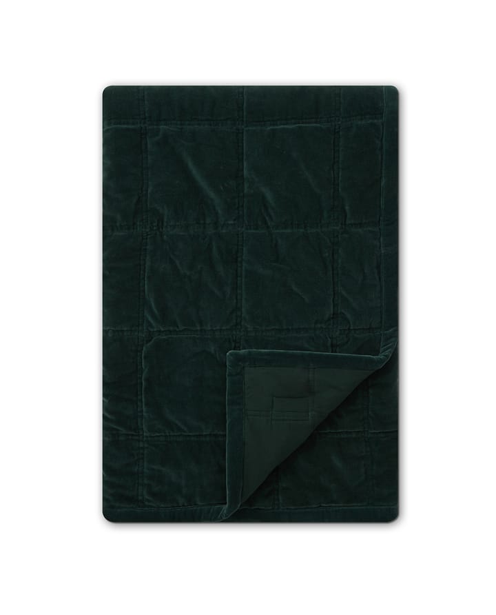 Cotton Velvet quilted överkast 240x260 cm, Green Lexington