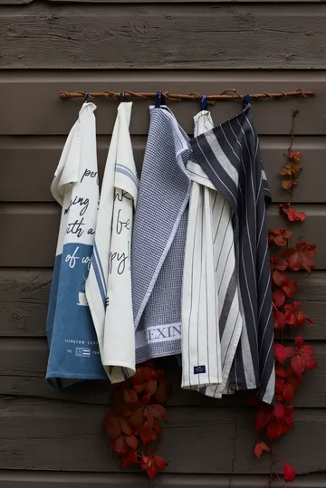 Cotton Waffle kökshandduk 45x70 cm - Dark gray-white - Lexington