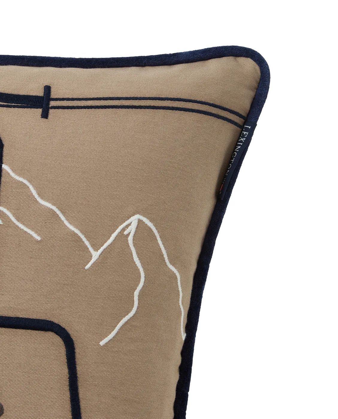 Dog lift eko. bomull twill kuddfodral 50x50 cm, Beige-white Lexington