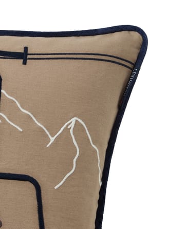 Dog lift eko. bomull twill kuddfodral 50x50 cm - Beige-white - Lexington