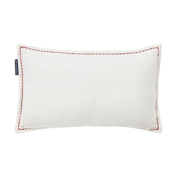 Dog sleigh ekologisk sammetsbomull kudde 30x50 cm - White - Lexington