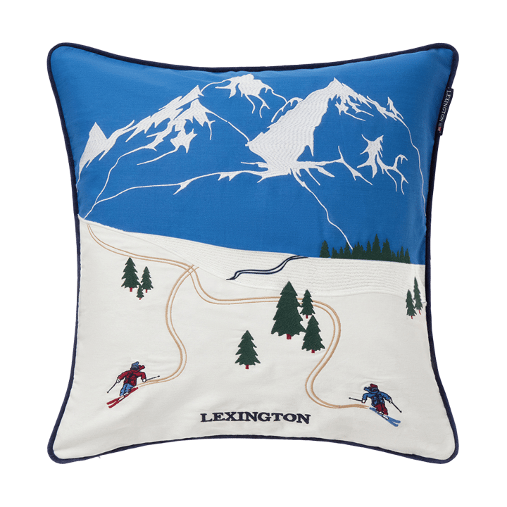 Down hill eko. bomull twill kuddfodral 50x50 cm - Blue-White - Lexington