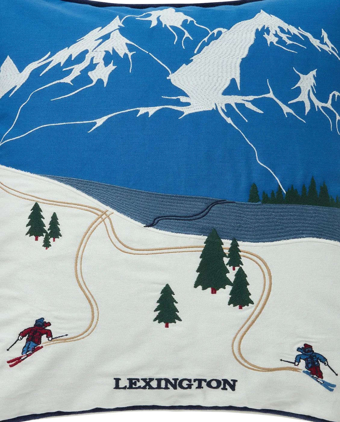 Down hill eko. bomull twill kuddfodral 50x50 cm, Blue-White Lexington