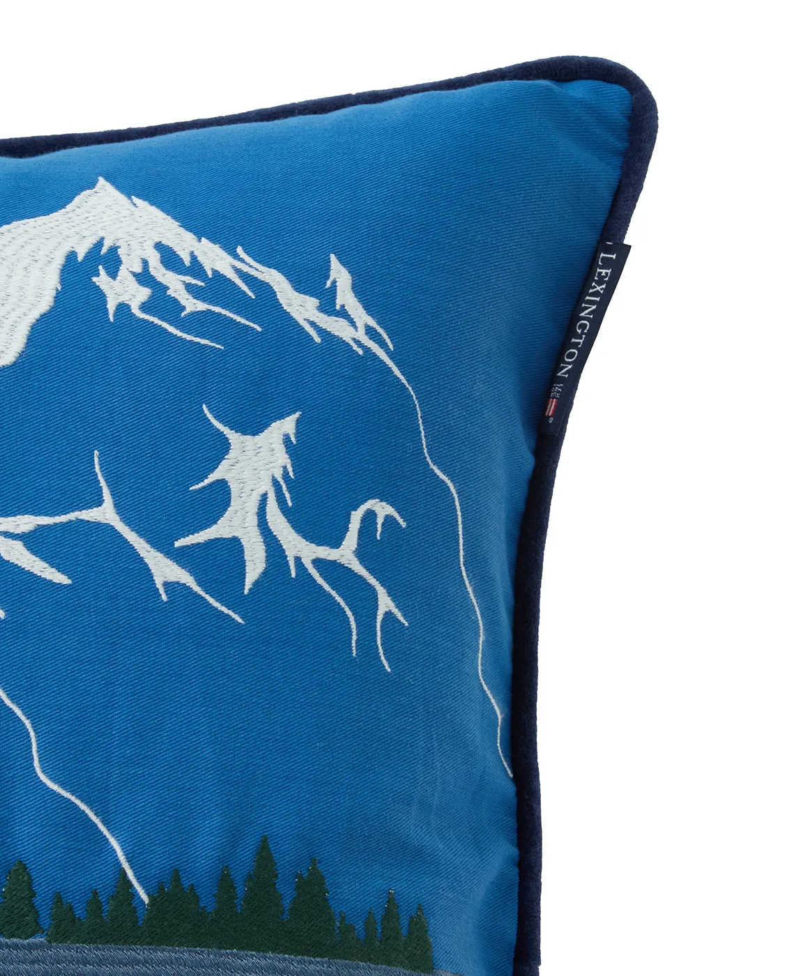 Down hill eko. bomull twill kuddfodral 50x50 cm, Blue-White Lexington