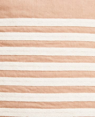 Emboidery Striped Linen/Cotton kuddfodral 50x50 cm - Beige-white - Lexington