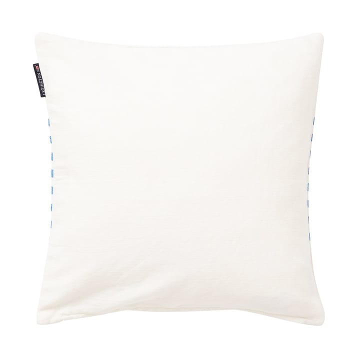 Emboidery Striped Linen/Cotton kuddfodral 50x50 cm, Off White-blue Lexington