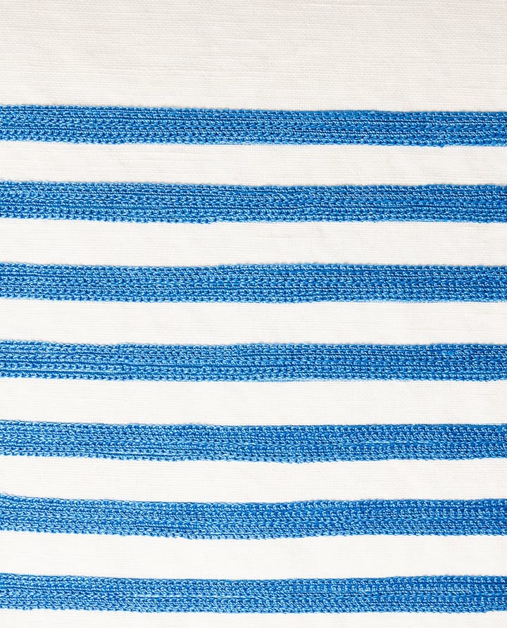 Emboidery Striped Linen/Cotton kuddfodral 50x50 cm, Off White-blue Lexington