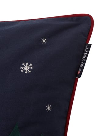 Evening Skis Org Cotton Twill kuddfodral 50x50 cm - Dark blue-white multi - Lexington