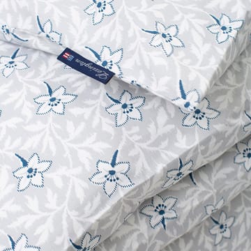 Flower Print Cotton Sateen påslakan 150x210 cm - Grå-blå - Lexington