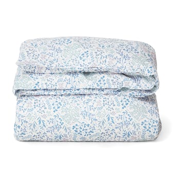 Flower Printed Cotton Sateen påslakan 150x210 cm - Blå - Lexington