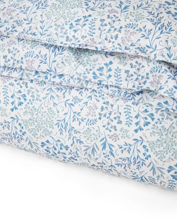 Flower Printed Cotton Sateen påslakan 150x210 cm - Blå - Lexington