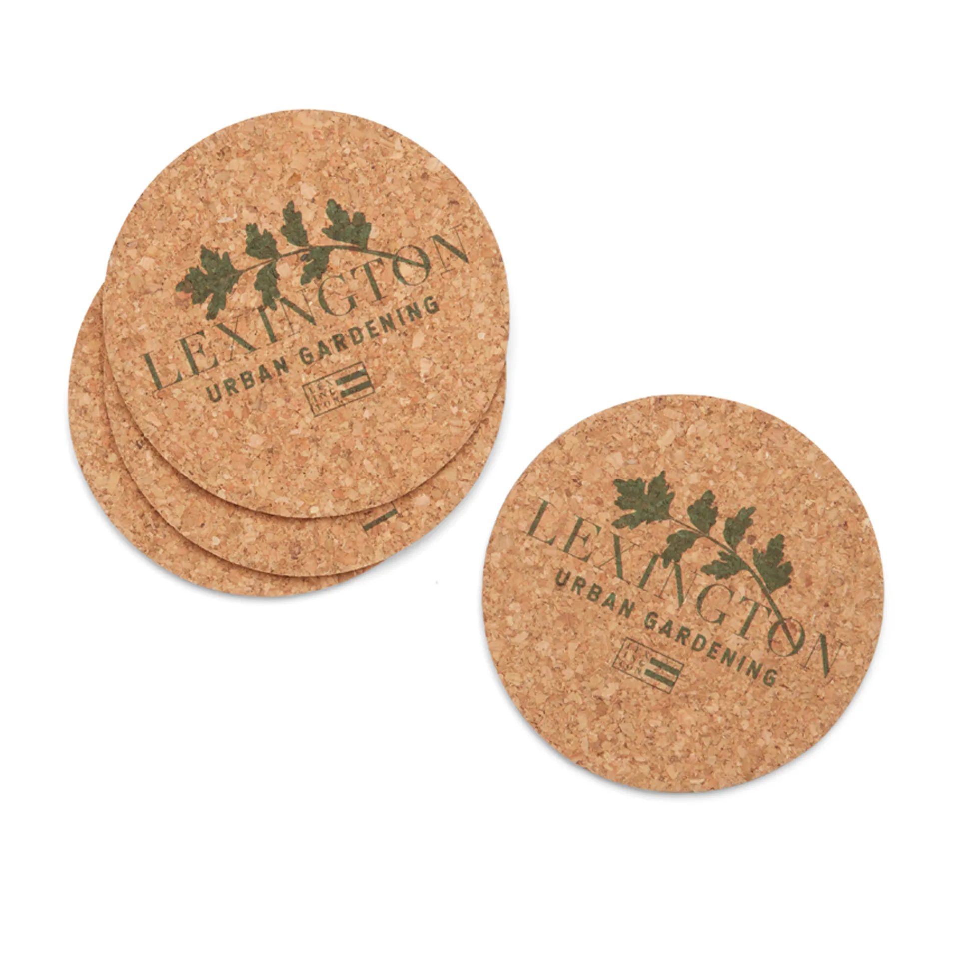 Glasunderlägg i kork Ø10 cm 4-pack, Urban gardening Lexington