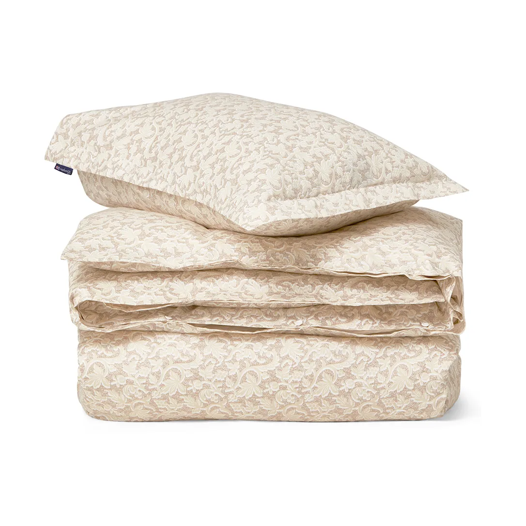 Grapevine Printed bäddset 220x220 cm, Beige Lexington