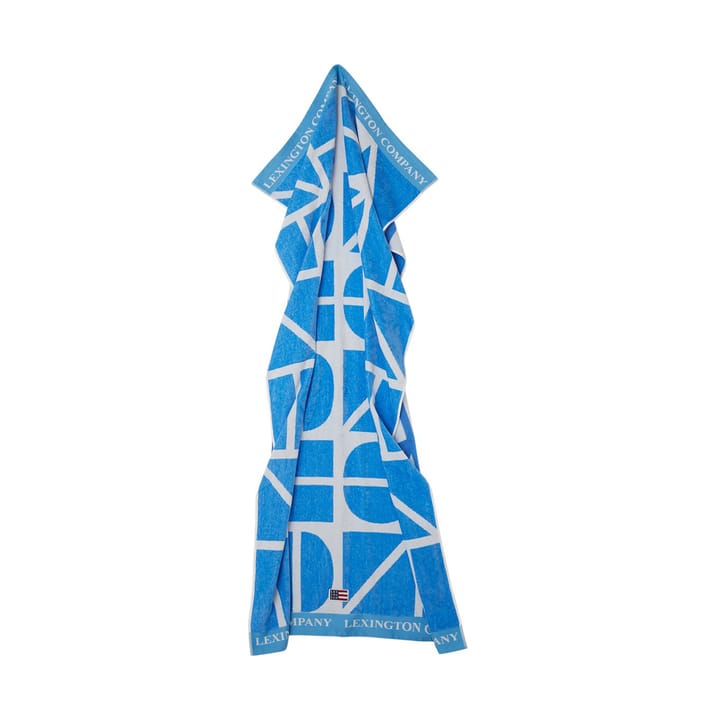 Graphic Cotton Velour badlakan 100x180 cm, Blue Lexington