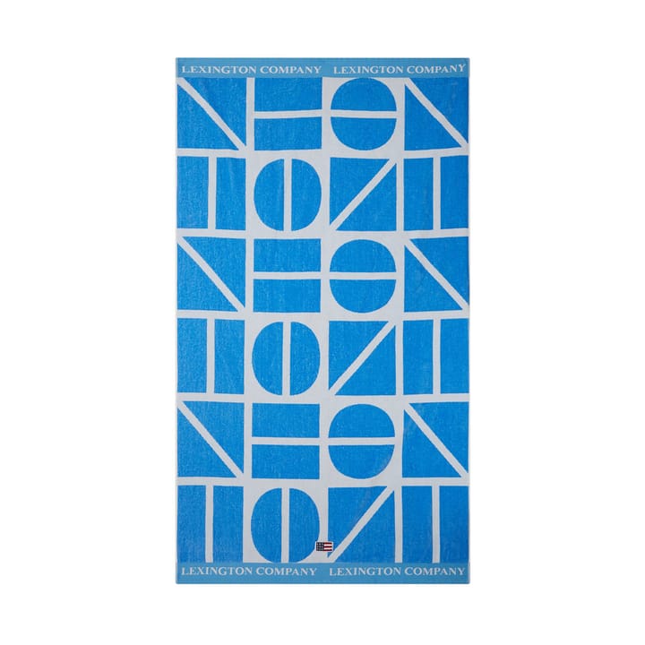 Graphic Cotton Velour badlakan 100x180 cm, Blue Lexington