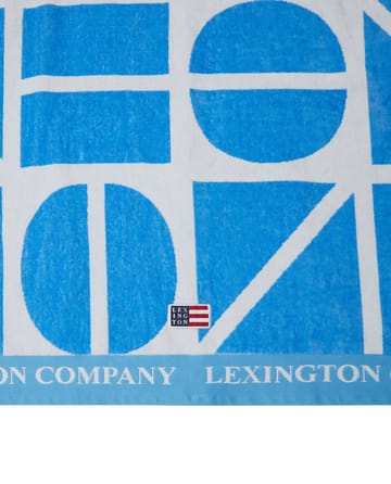Graphic Cotton Velour badlakan 100x180 cm - Blue - Lexington