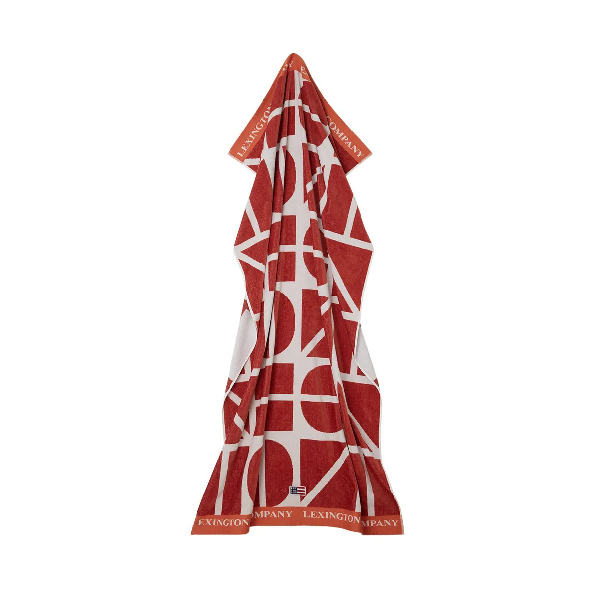 Lexington Graphic Cotton Velour badlakan 100x180 cm Coconut