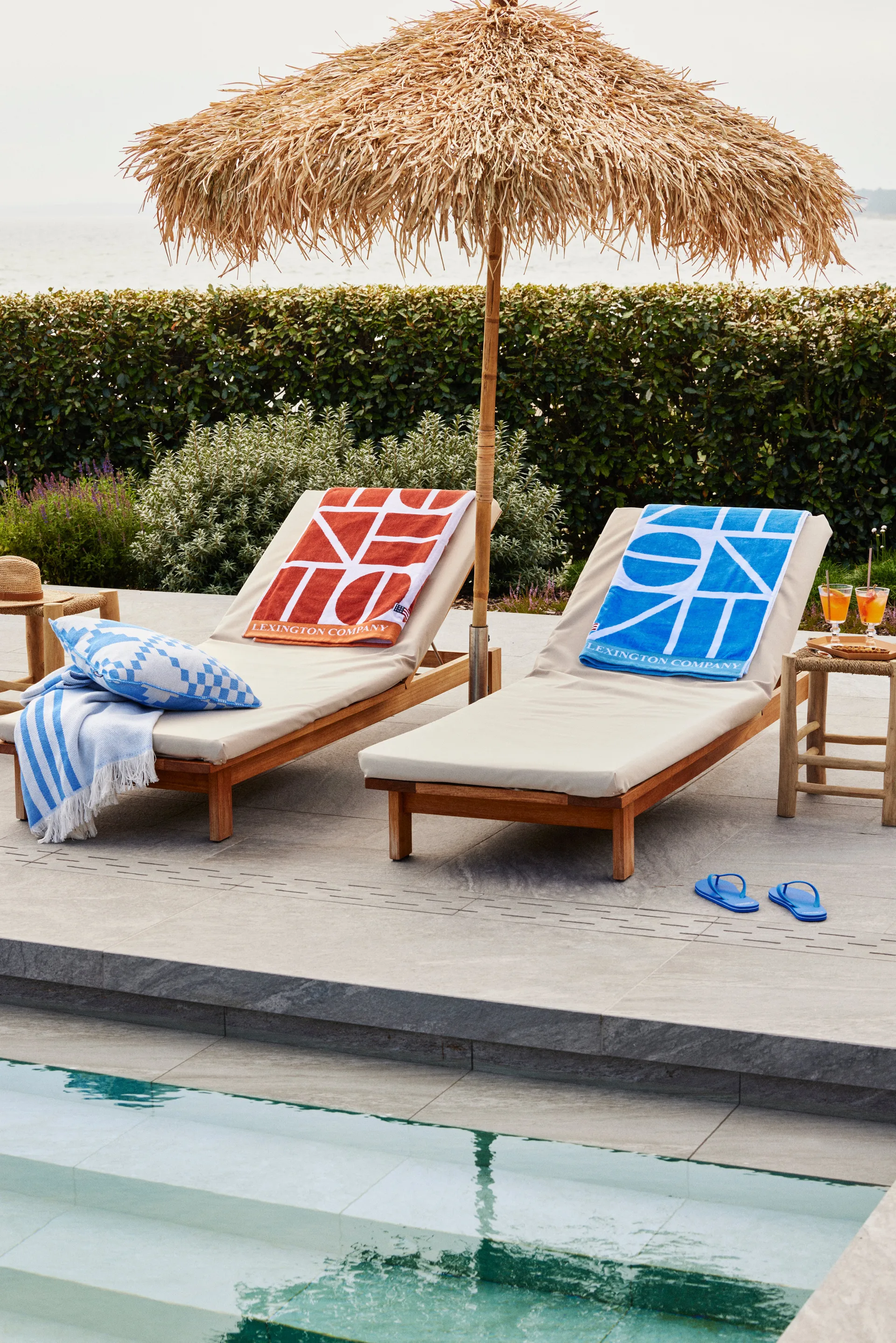 Graphic Cotton Velour badlakan 100x180 cm, Coconut Lexington