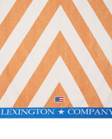 Graphic  Cotton Velour strandhandduk 100x180 cm - Beige-vit-blå - Lexington