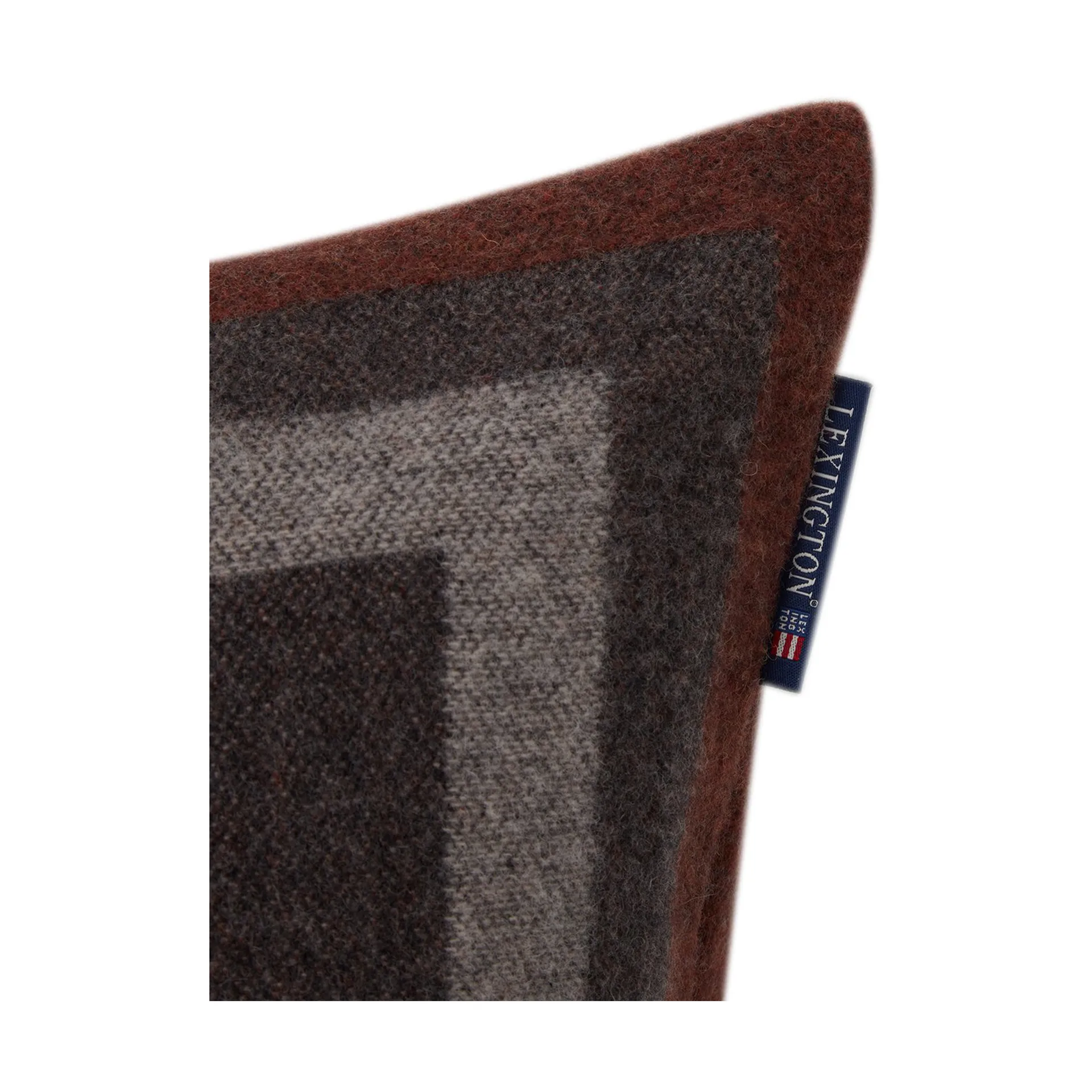 Graphic Recycled Wool kuddfodral 50x50 cm, Dark gray-white-brown Lexington