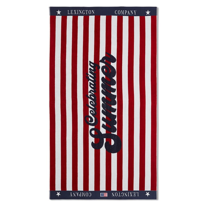 Graphic Velour badlakan 100x180 cm, Red-white Lexington