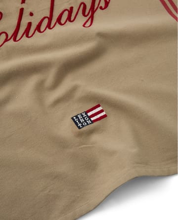 Happy Holidays Embroidered kökshandduk 50x70 cm - Beige-red - Lexington