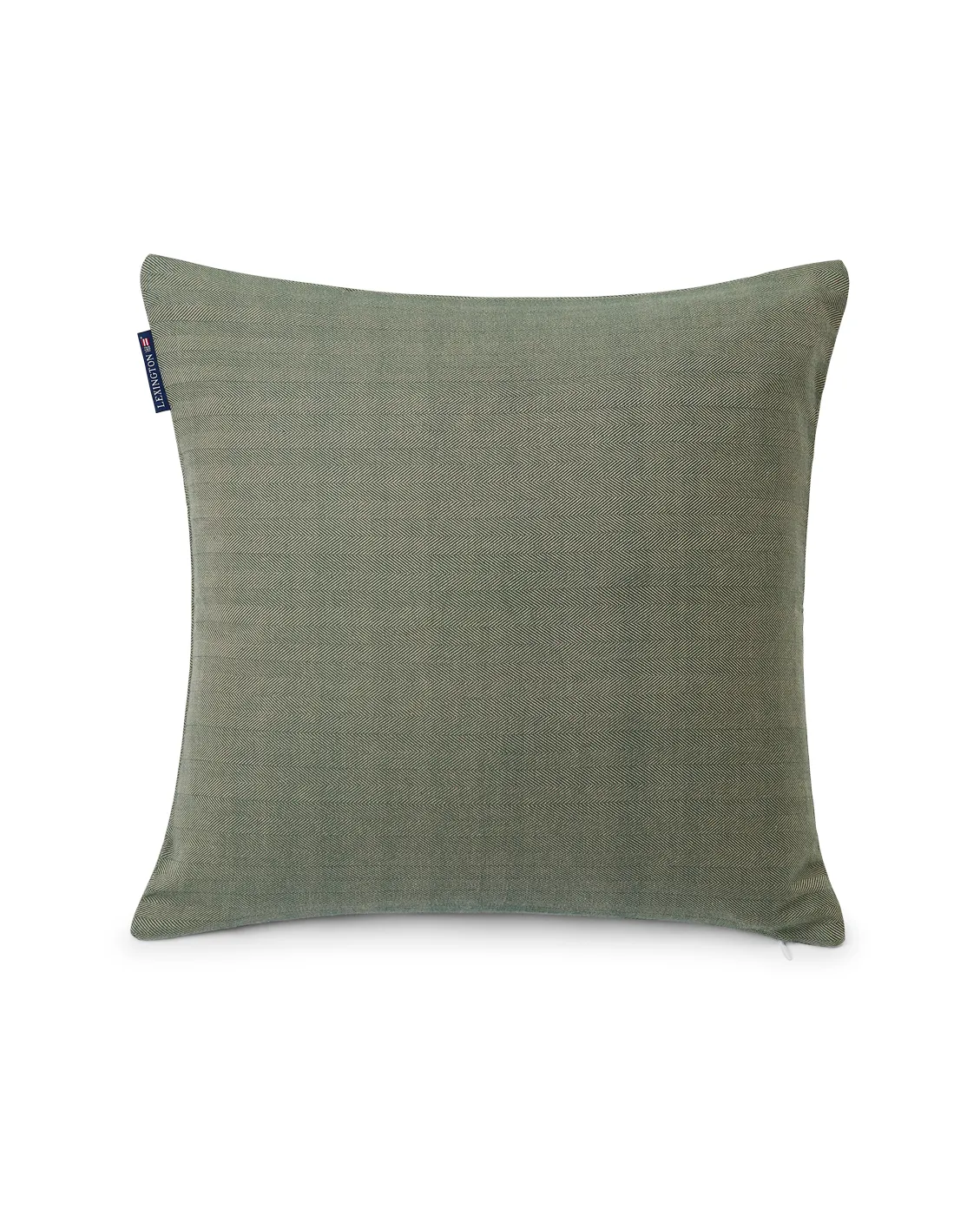 Herringbone Cotton Flanell kuddfodral 50x50 cm, Green Lexington