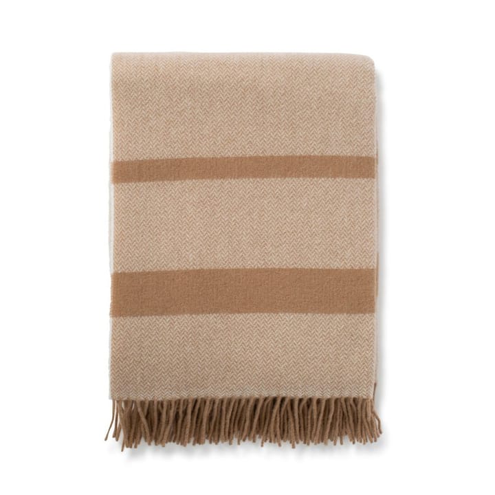 Herringbone ullpläd 130x170 cm - Beige - Lexington