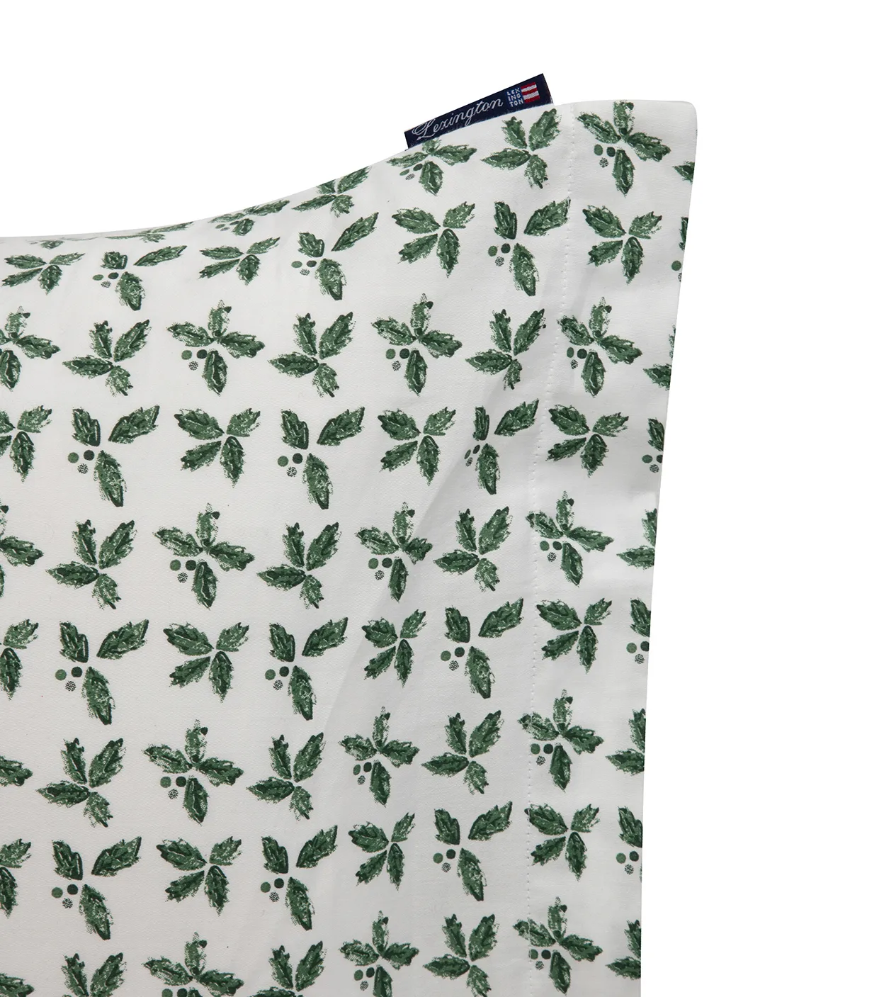 Holly Printed Cotton Sateen örngott 50x90 cm, White-green Lexington