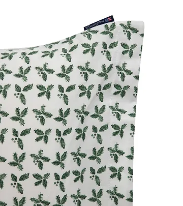 Holly Printed Cotton Sateen örngott 50x90 cm - White-green - Lexington