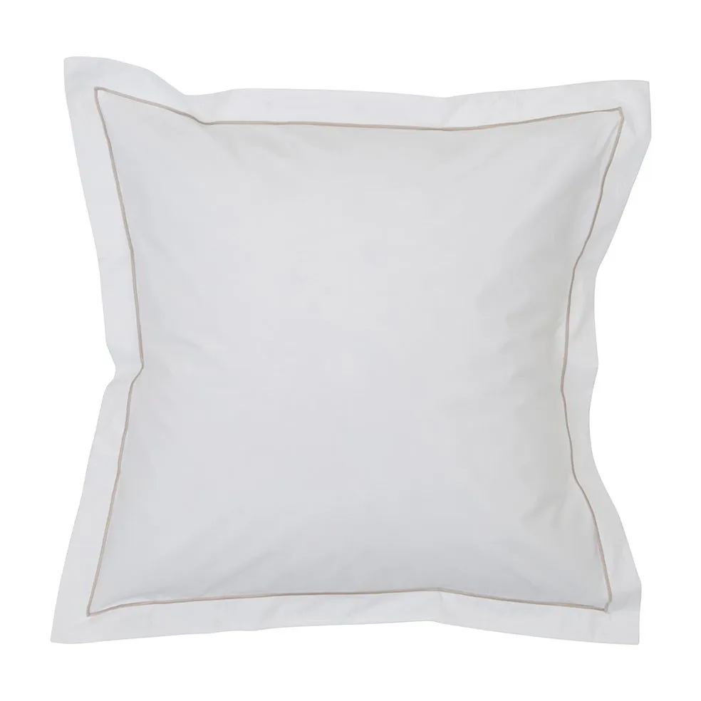 Hotel Percale örngott 65x65 cm, Vit-ljusbeige Lexington