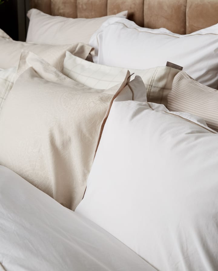 Hotel Sateen Jacquard örngott 65x65 cm, Ljusbeige Lexington