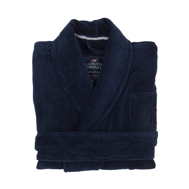 Hotel Velour morgonrock M - Dress Blue - Lexington